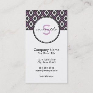 Modern Purple and Grey Business Card