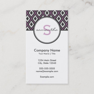 Modern Purple and Grey Business Card