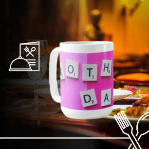 Modern Purple and Pink  Mother's Day Typography Coffee Mug