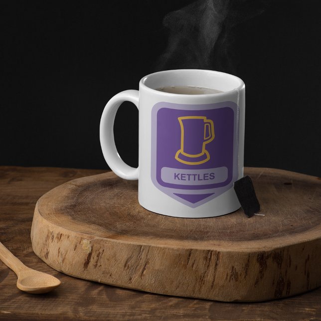 Modern Purple and Yellow Kettles Icon Coffee Mug (Creator Uploaded)