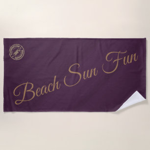 Modern Purple Beach Towel