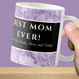 Modern Purple "Best mum ever" Mother Appreciation  Coffee Mug