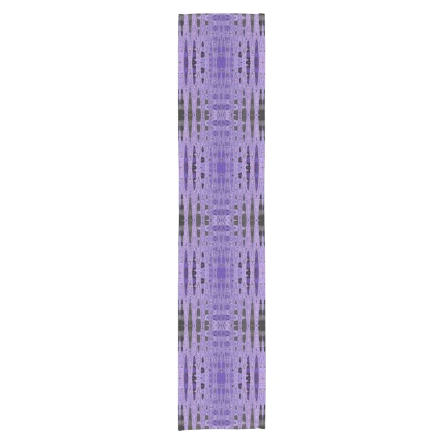 Modern Purple Black design Short Table Runner (Front)