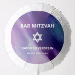 Modern Purple Blue Star David Bar Mitzvah Hebrew Balloon<br><div class="desc">Beautiful religious Jewish Bar Mitzvah balloons.. Modern yet elegant watercolor design in navy blue, purple colours. White Star of David in middle Modern script letters. 'Is called to the TORAH as a Bar Mitzvah'. Prefect for 13 year old son, boy. Easy to edit - just add your information / text.Hebrew...</div>