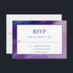 Modern Purple Blue Star David Bar Mitzvah Hebrew  RSVP Card<br><div class="desc">Beautiful religious Jewish Bar Mitzvah RSVP cards. Modern yet elegant watercolor design in navy blue, purple colours. White Star of David in middle Modern script letters. 'Is called to the TORAH as a Bar Mitzvah'. Prefect for 13 year old son, boy. Easy to edit - just add your information /...</div>