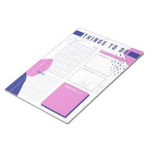 Modern Purple-Blue Things To Do List Notepad
