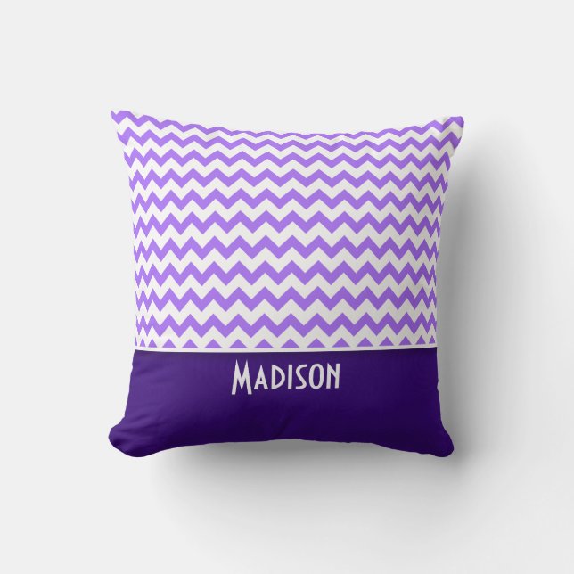 Modern Purple Chevron Cushion (Front)