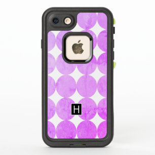 Modern Purple Circles   Monogram