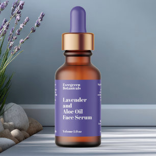 Modern Purple Cosmetics Dropper Bottle Label