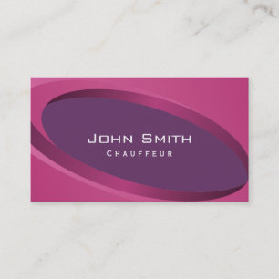 Modern Purple Curves Chauffeur Business Card