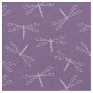 Modern Purple Dragonfly Fabric