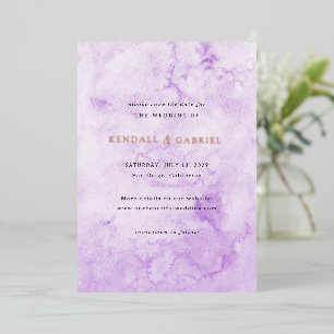 Modern Purple Elegant Wedding Save the Date