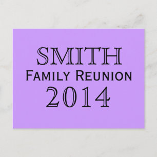 Modern Purple Family Reunion Budget Invite Card