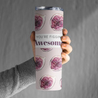 Modern Purple Fig Pattern & You're Figgin' Awesome