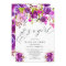 Modern Purple Floral It's a Girl Baby Shower