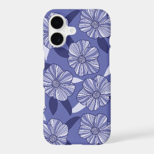 Modern Purple Floral Leaf pattern