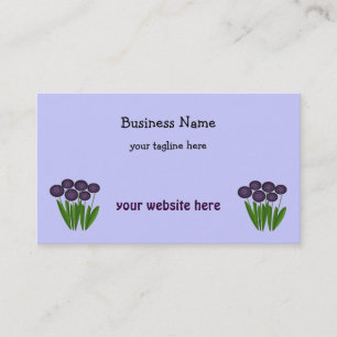 Modern Purple Flowers Business Card