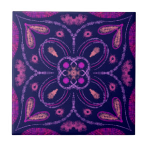 Modern Purple Geometric Pattern Ceramic Tile