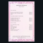 Modern Purple Glitter Purple Salon Price List Flyer<br><div class="desc">Modern,  purple,  silver,  glitter,  salon,  price list flyer. Edit your product in a few minutes by adding your data. You can change the font/color/position by "further personalization".</div>