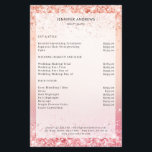 Modern Purple Glitter Rosegold Salon Price List  Flyer<br><div class="desc">Modern,  rosegold,  pink,  glitter,  salon,  price list flyer. Edit your product in a few minutes by adding your data. You can change the font/color/position by "further personalization".</div>
