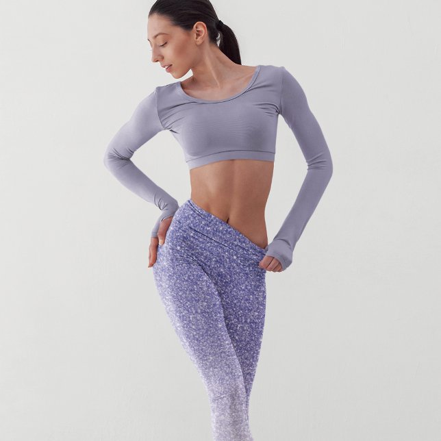 Modern Purple Glitter Sparkles Gift Leggings (Creator Uploaded)