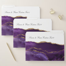 Modern Purple Gold Agate Business Organisational 