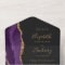 Modern Purple Gold Agate Dark Wedding
