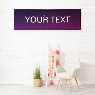 Modern Purple Gradient Ombre & Editable White Text Banner