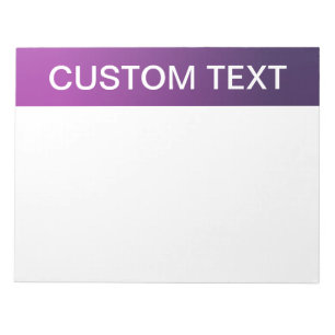 Modern Purple Gradient Ombre & Editable White Text Notepad