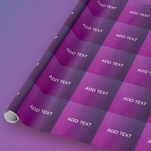 Modern Purple Gradient Ombre & Editable White Text Wrapping Paper