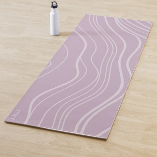 Modern Purple Lavender Wave Personalised Yoga Mat