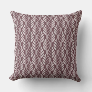 Modern Purple Leaves Pattern Cushion