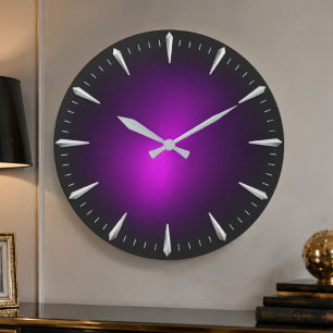  Modern Purple Minimalist Contemporary  Large Clock