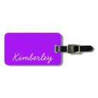 Modern Purple Neon Monogram Trendy Fashion Colours