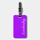 Modern Purple Neon Monogram Trendy Fashion Colours