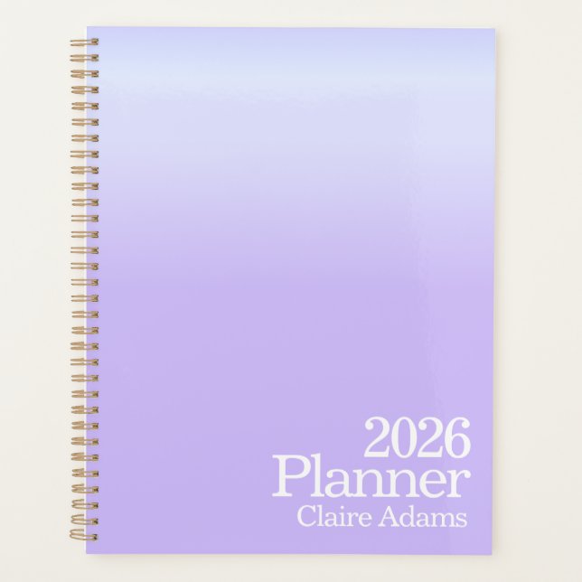 Modern Purple Ombre Planner (Front)
