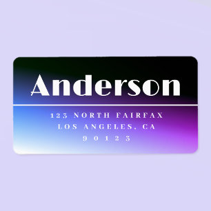 Modern Purple Ombre Return Address Label