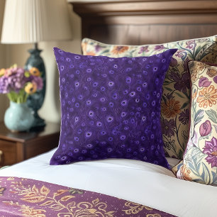 Modern Purple Peacock Feather Cushion