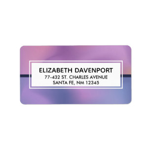 Modern Purple & Pink Swirling Abstract Design Label