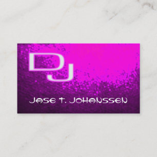 Modern Purple Professional DJ Business Card