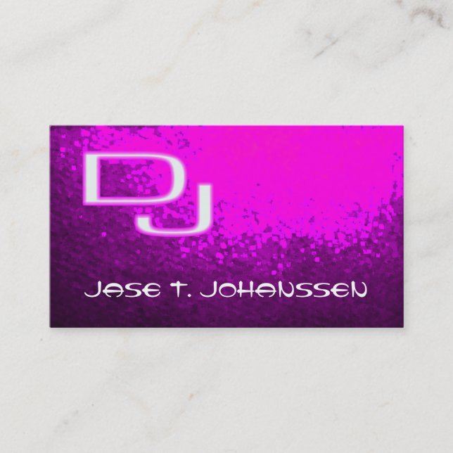 Modern Purple Professional DJ Business Card (Front)