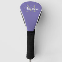 Modern Purple Script Name Personalised Monogram