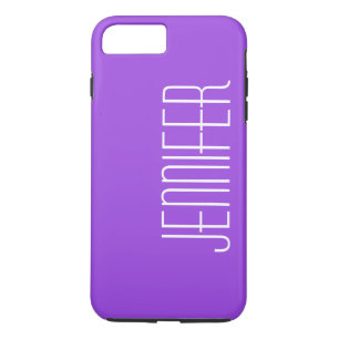 Modern Purple, Simple Minimalist, Jumbo Name iPhone 8 Plus/7 Plus Case