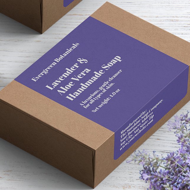Modern Purple Soap Packaging Label (Creator Uploaded)