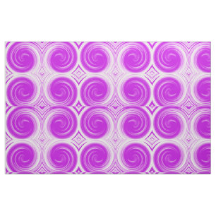 Modern Purple Swirl Abstract Art #2 Fabric