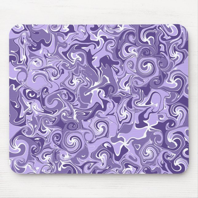 Modern Purple Swirl Art Mouse Pad (Front)