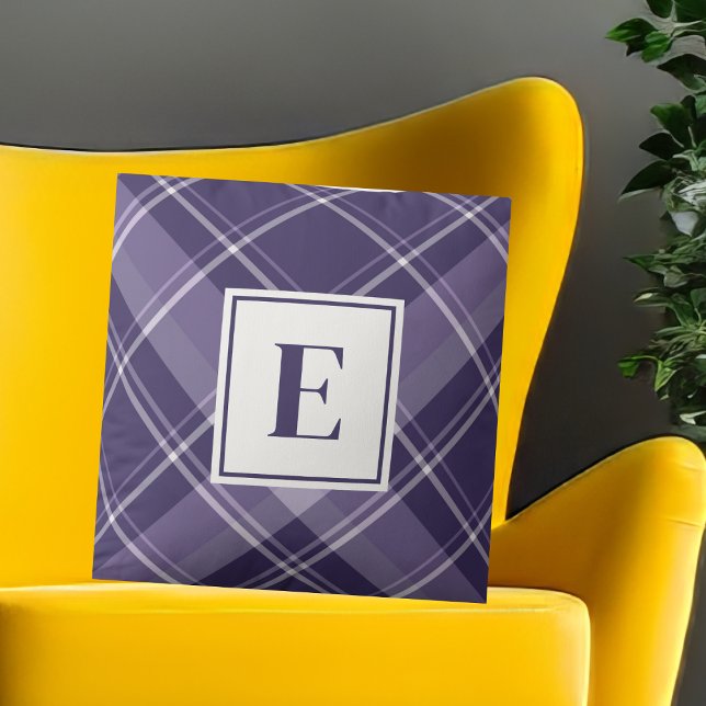 Modern Purple Tartan Pattern  Cushion (Creator Uploaded)