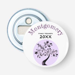 Modern Purple Tree Lights Family Reunion Memento Bottle Opener