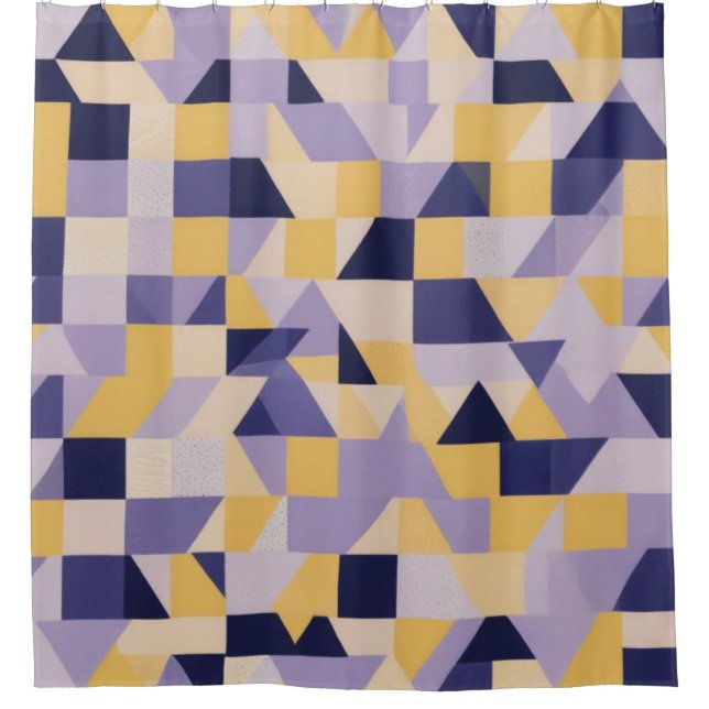 Modern Purple Type Of Design Shower Curtain (Front)