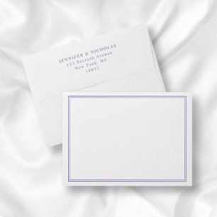 Modern Purple Typography Return Address Wedding Envelope